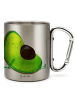 Mr. & Mrs. Panda Reisebecher Avocado Schwangerschaft ohne Spruch in Silber