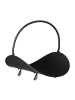 relaxdays Kaminholzkorb in Schwarz - (B)38 x (H)40 x (T)48 cm