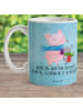 Mr. & Mrs. Panda Kaffeetasse Glühschwein Smörle mit Spruch in Eisblau