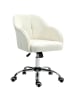 HOMCOM Bürostuhl-56L x 61B x 76-86H cm-Cremeweiß