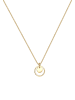 Elli Halskette 925 Sterling Silber Geo, Kreis in Gold