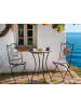 Beliani 3-tlg Bistro Set CORIANO in Schwarz/Blau