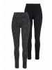 H.I.S Leggings in schwarz-bedruckt, schwarz-uni