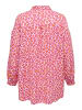 ONLY Carmakoma Legere Hemd Bluse Langarm mit Leopardenmuster in Rot