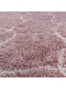 KADIMA DESIGN Teppich Hochflor Shaggy Skandi-Muster Polypropylen Wohnzimmer in Rosa