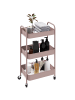HOMCOM Küchenwagen in Rosa 45L x 30,6B x 79H cm