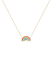 Elli Halskette 925 Sterling Silber Regenbogen in Gold