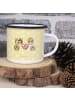 Mr. & Mrs. Panda XL Emaille Tasse Igel Familie ohne Spruch in Gelb Pastell