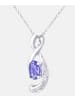 Diamant L'éternel Halskette mit Anhänger aus 375 Weißgold mit Diamant mit Tansanit