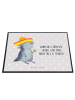 Mr. & Mrs. Panda Schreibtischunterlage Axolotl Tequila mit Spruch in Grau Pastell