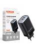 Wisam® Teltech Power Charger GaN 2x USB-C 45W Schwarz TCH-12