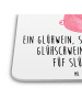 Mr. & Mrs. Panda Gläseruntersetzer Schweinchen Glühwein mit Spruch in Weiß