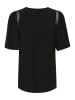CULTURE Kurzarm-Bluse CUsif Relaxed fit in Black
