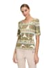 Betty Barclay Basic Shirt mit Rippenstruktur in Khaki/Green