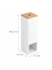 relaxdays Toilettenpapier Aufbewahrung in Weiß/ Natur - (B)14 x (H)46,5 x (T)14 cm