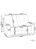 Beliani 2-Sitzer Sofa BERGEN in Braun - (W) 146 x (H) 101 x (L) 73 cm
