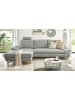 Furn.Design Ecksofa hellgrau Velours, Wohnzimmer Sofa
