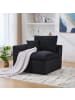 ABRIHOME Einzelsitzsofa Stoffsofa mit Kissen in Schwarz