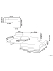 Beliani Ecksofa IKAST in Grau/Schwarz - (W) 320 x (H) 105 x (L) 214 cm linksseitig