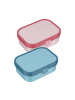 Mepal 2er Set Brotdosen mit Einsatz & Gabel Campus 700 ml in Cool Blue & Cool Pink