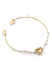 Guess Damen-Armband Herz Perlen Goldfarben
