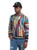 Carlo Colucci Strickpullover Feudo in Navy / Mehrfarbig