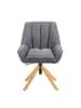 DUBI Möbel 2er-Set: Bürostuhl Mika-Hedi in Grau - (B)60 x (H)89 x  (T)68 cm