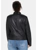 sheego Leder-Jacke in schwarz