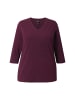 Ulla Popken Longsleeve in dunkle pflaume