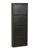 ebuy24 Schuhschrank Pisa Schwarz 50 x 16 cm