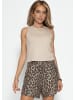 SASSYCLASSY Doppellagiges, geripptes Tank Top in Beige