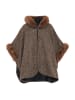 osha Damen Poncho in Braun