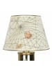 Licht-Erlebnisse Tischlampe (B)22 x (L)22 x (H)30 cm in Messing poliert Creme Holz