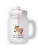 Mr. & Mrs. Panda Trinkglas Mason Jar Hund Dackel mit Spruch in Transparent