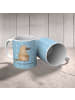 Mr. & Mrs. Panda Kaffeetasse Schnabeltier Mut mit Spruch in Blau Pastell