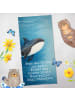 Mr. & Mrs. Panda Badehandtuch Orca Design mit Spruch in OZeichenanblue