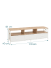 relaxdays TV Lowboard in Natur/ Weiß - (B)170 x (H)50 x (T)40 cm