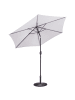 Beliani Marktschirm VARESE in Grau - (W) 266 x (H) 238 x (L) 266 cm