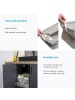 Intirilife Aufbewahrungskorb Box Organizer mit Henkel 41x31.5x21cm in Grau
