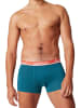 Skiny Boxershort 3er Pack in Petrol/Grau/Orange