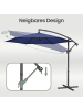 SONGMICS Sonnenschirm Sheld in Blau - (D)300 x (H)245 cm