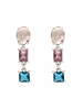 Gemshine Ohrhänger Blue Berry Square Dangle in silver coloured
