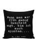 Mr. & Mrs. Panda Deko Kissen Wenn man mir früh... mit Spruch in Schwarz