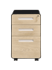 Beliani Büroschrank LARCO in Schwarz/Braun - (W) 40 x (H) 64 x (L) 63 cm
