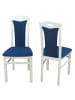 möbel-direkt Stühle (2 Stück) Betty in Gestell weiß, Stoff blau