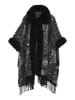 fraully Damen Poncho in Schwarz