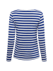 More & More Langarmshirt in blau weiß
