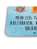 Mr. & Mrs. Panda Untersetzer Pinguin Lagerfeuer mit Spruch in Eisblau