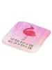 Mr. & Mrs. Panda Topflappen Flamingo Stolz mit Spruch in Aquarell Pink