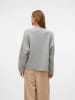 Vero Moda Strickpullover loose fit Rundhals tiefe Schultern in Grau-2